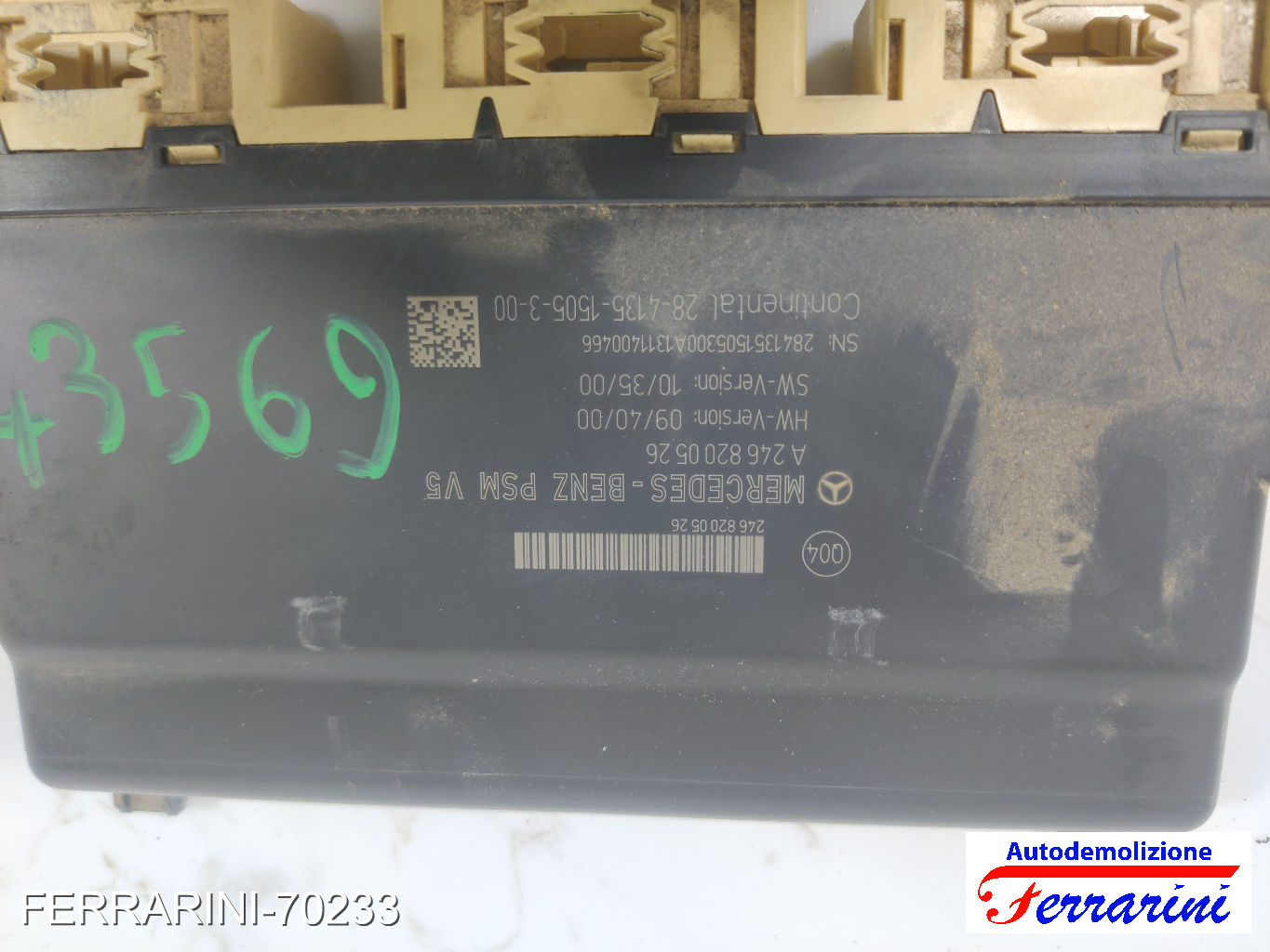 centralina sedile MERCEDES CLASSE B W246 B 200 C 2012-2017 A2468200526 9
