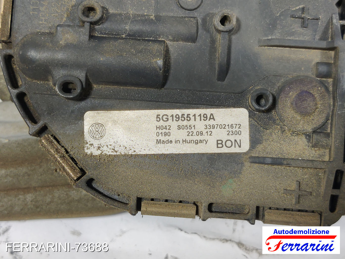 Spazzacqua Motorino Tergicristallo VW GOLF 7 5G1, BE1, BE2, BQ1 2012-2020