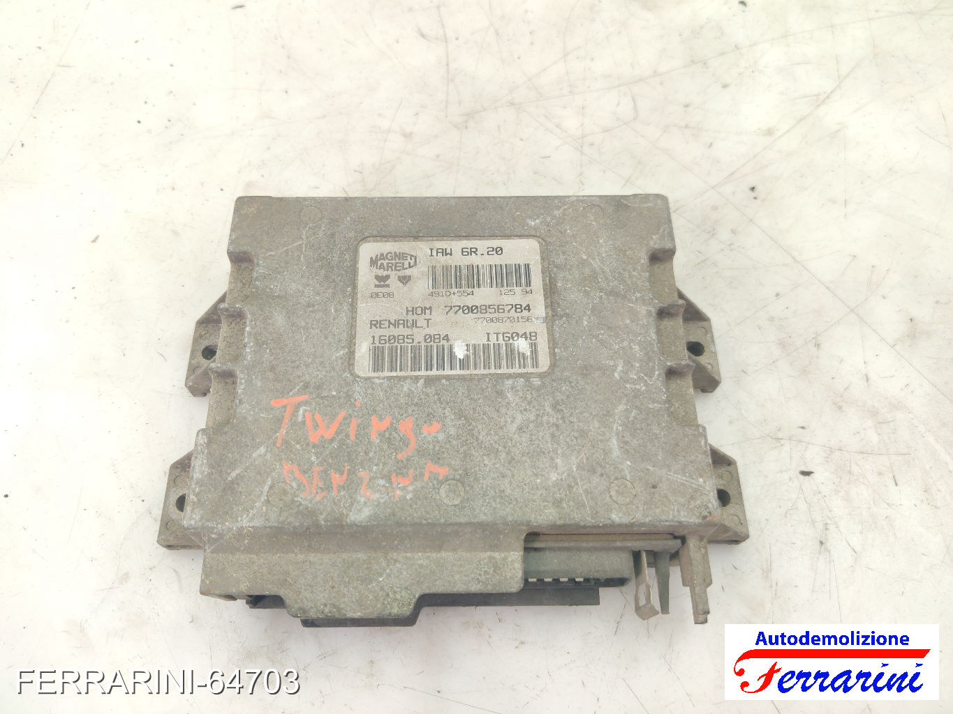 Centralina Motore RENAULT TWINGO 1 C06 1.2 1993-1996 7700870156, 7700856784
