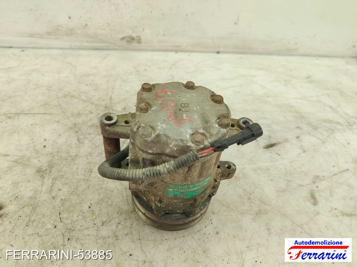 Compressore Clima FIAT SEICENTO 600 187 1.1 1998-2010 SD7B107183, 0836312634 9