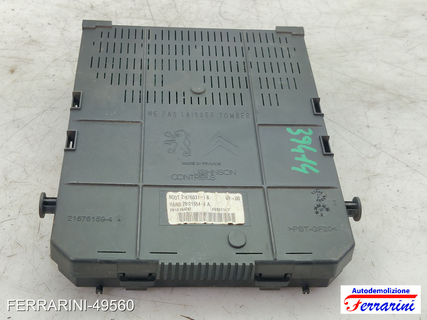Body Computer PEUGEOT 307 BREAK 3E 1.6 HDI 2005-2008 9664969380, 281215546 6