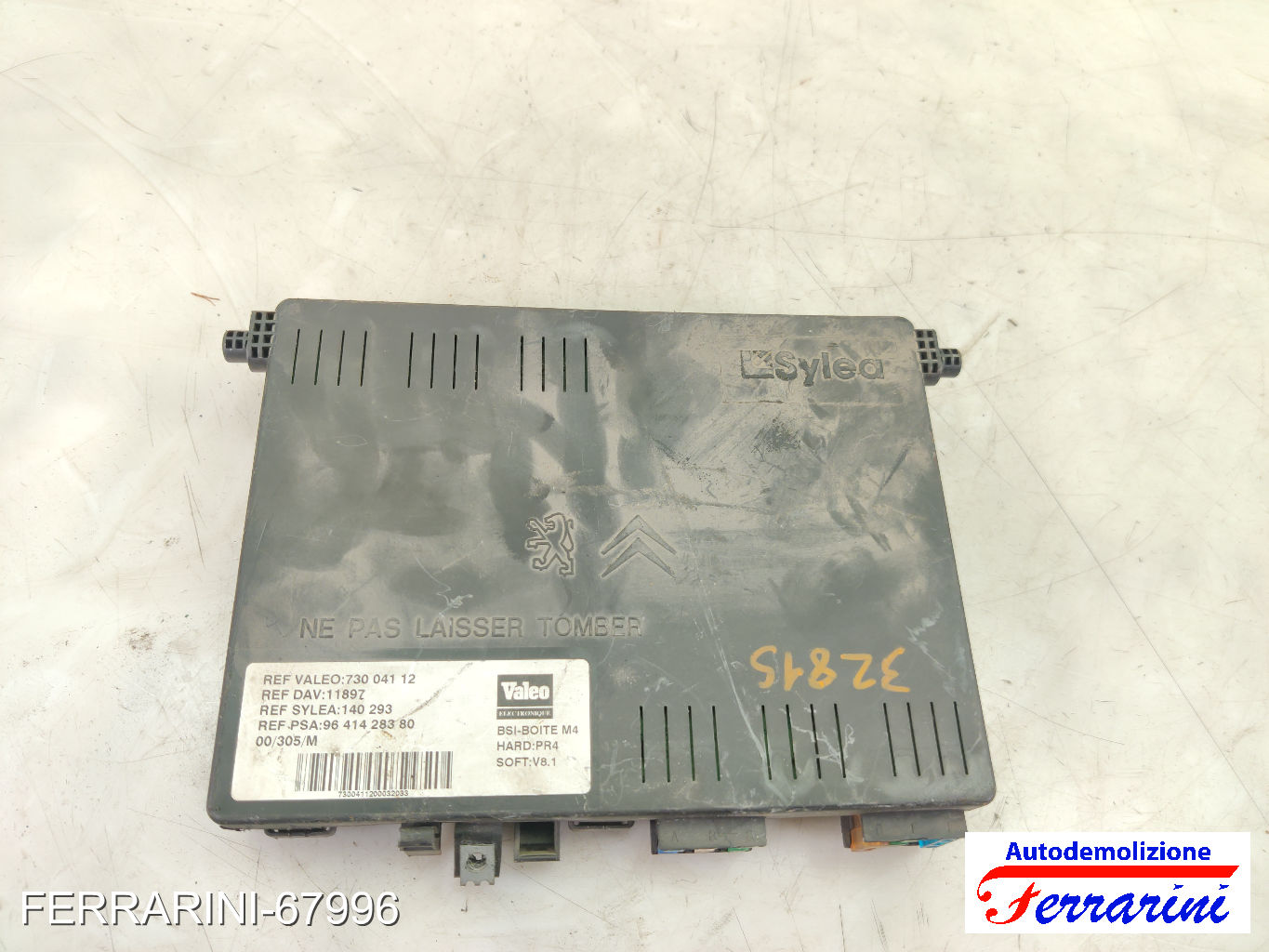 Centralina Motore PEUGEOT PARTNER COMBISPACE 5, G 2.0 HDI 2000-2008 9641428380
