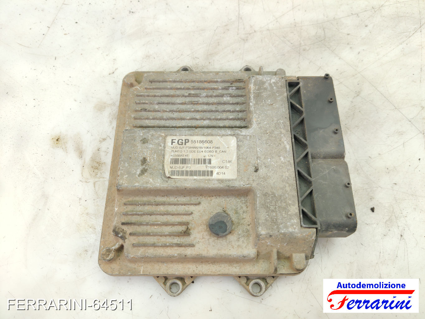 Centralina Motore FIAT PUNTO 188 1.3 JTD 16V 2003-2012 55186608, 055186608