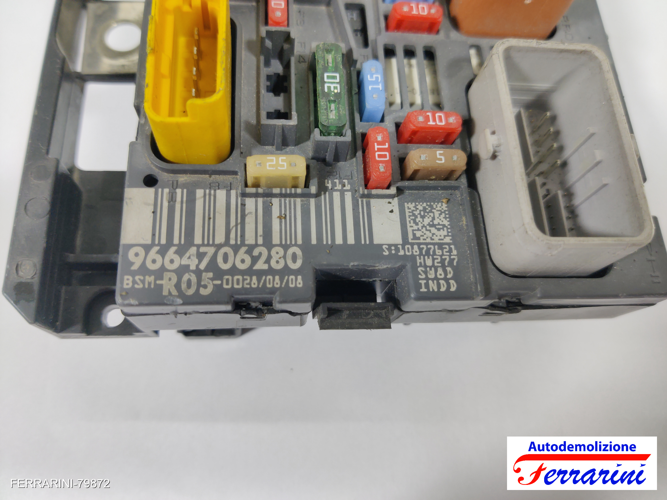 Fusibiliera Scatola Fusibili Body Computer PEUGEOT 308 1 4A, 4C 1.4 16V