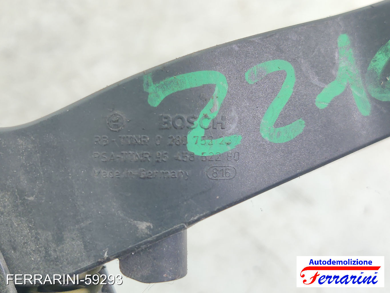 Pedale Acceleratore PEUGEOT 206 SW 2E/K 1.4 HDI 2002-2007 1601Q2, 9643084780