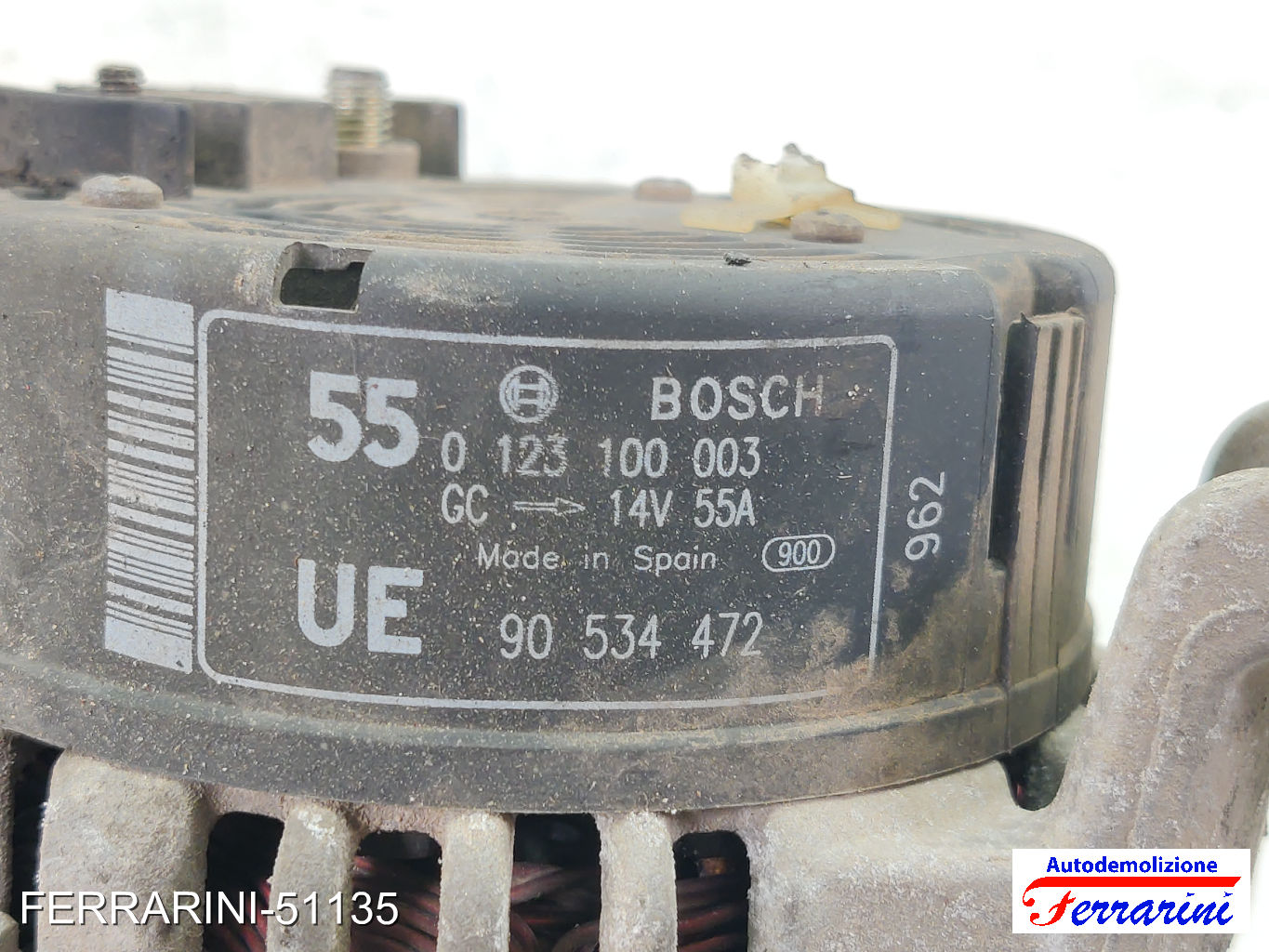 Alternatore OPEL CORSA B S93 1.2I 16V 1998-2000 90534472, 0123100003, 90543228