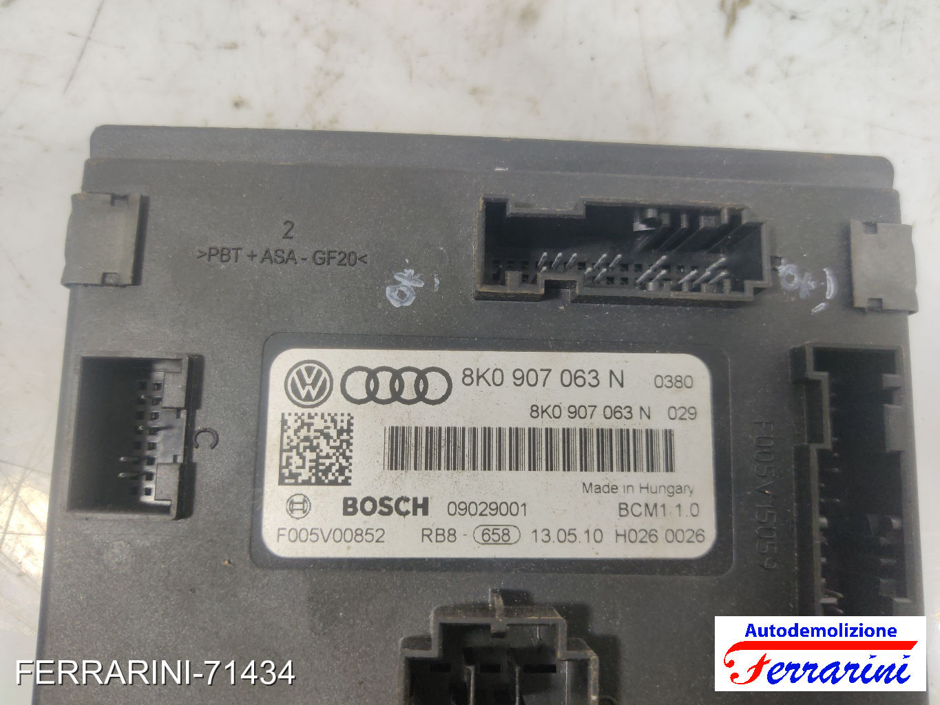 Centralina Comfort MERCEDES CLASSE A W168 2001-2004 8K0907063N, F005V00852