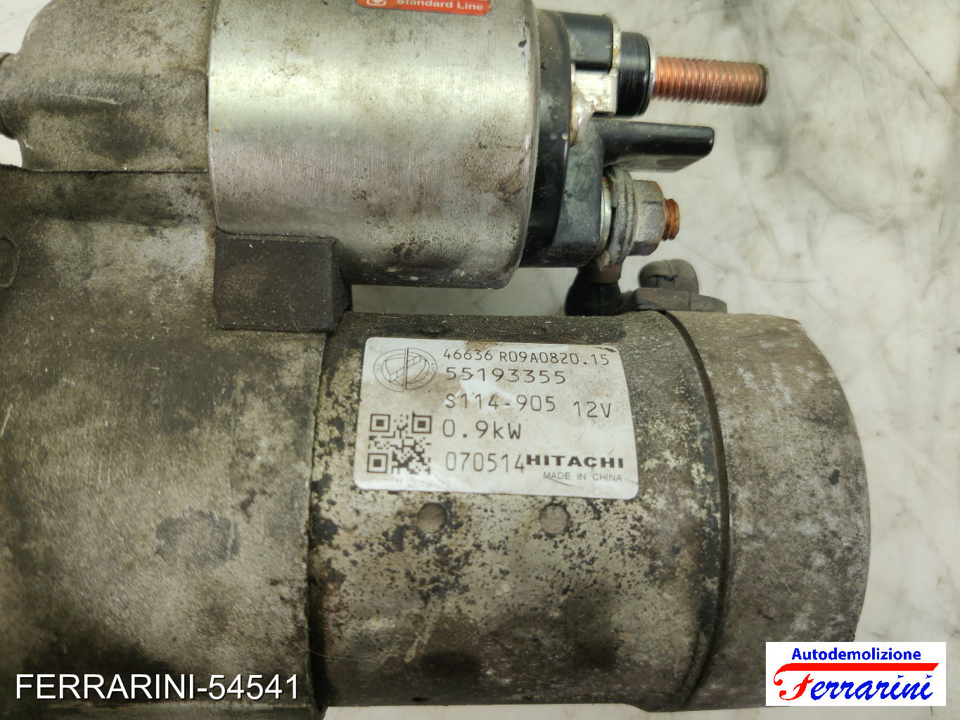 Motorino Avviamento FIAT GRANDE PUNTO 199 1.2 2005-2009 55193355, 46813058 7