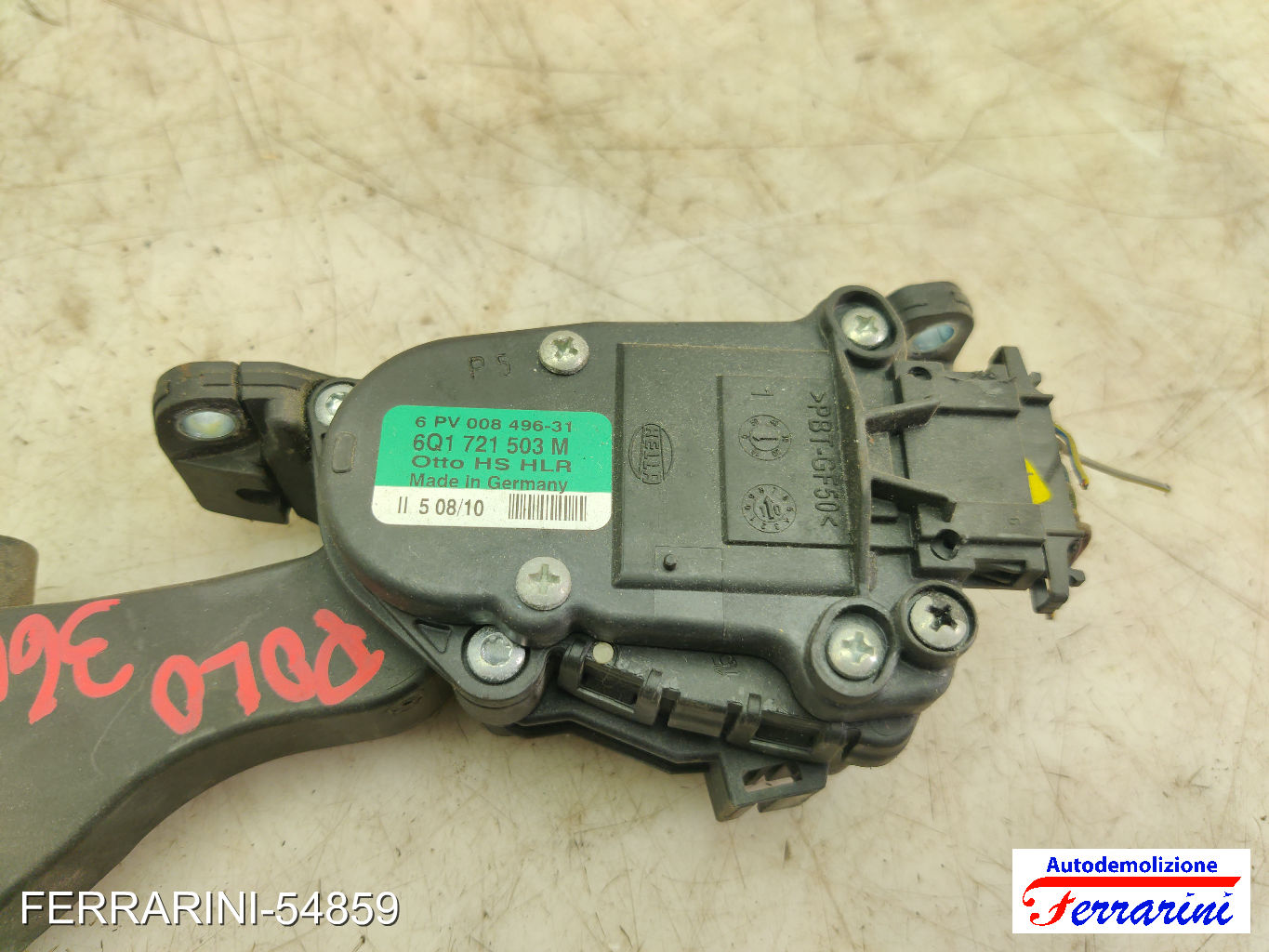 Pedale Acceleratore VW POLO 6C1, 6R1 1.6 TDI 2009-2023 6Q1721503M, 6PV00849631 6