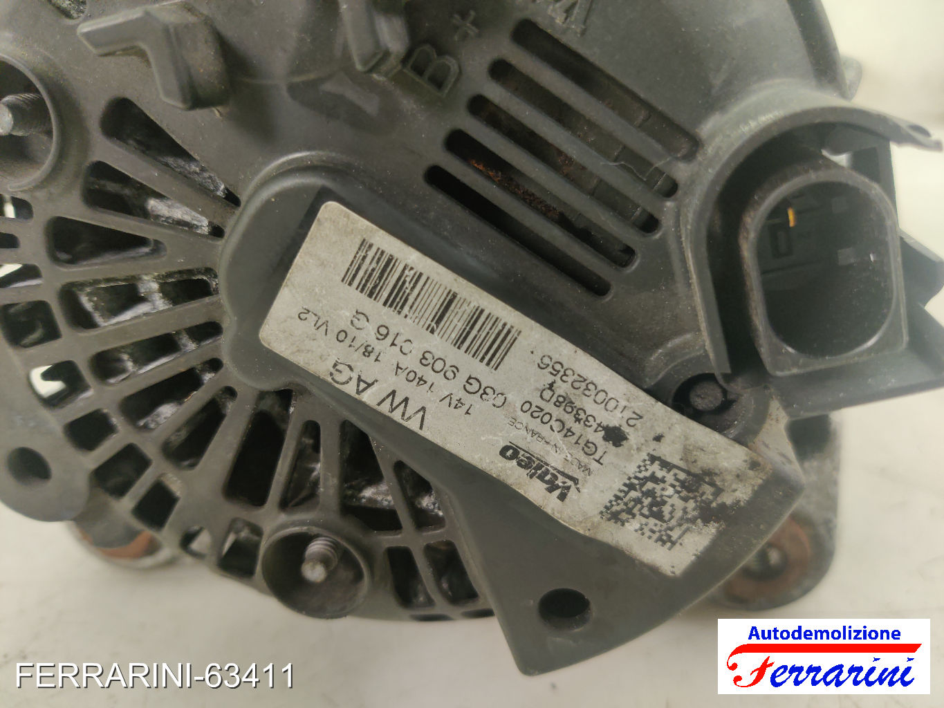 Alternatore AUDI A4 AT 8K5 2.0 TDI 2008-2015 03G903016G, TG14C020, 210032356