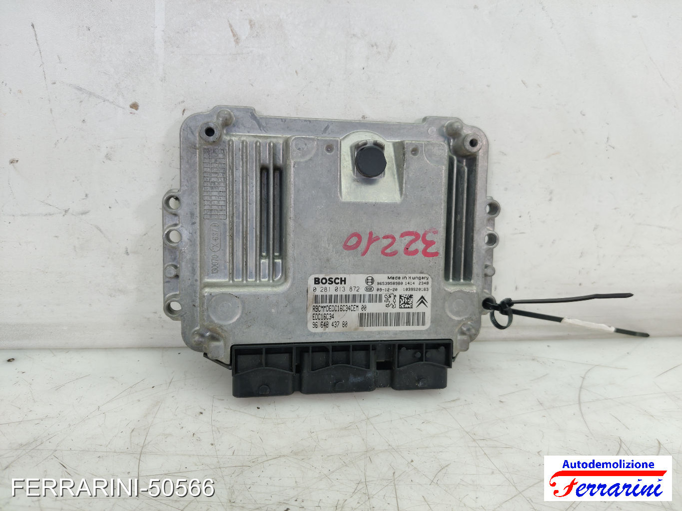 Centralina Motore CITROEN C3 PICASSO SH 1.6 HDI 2009-2016 0281013872, 9653958980