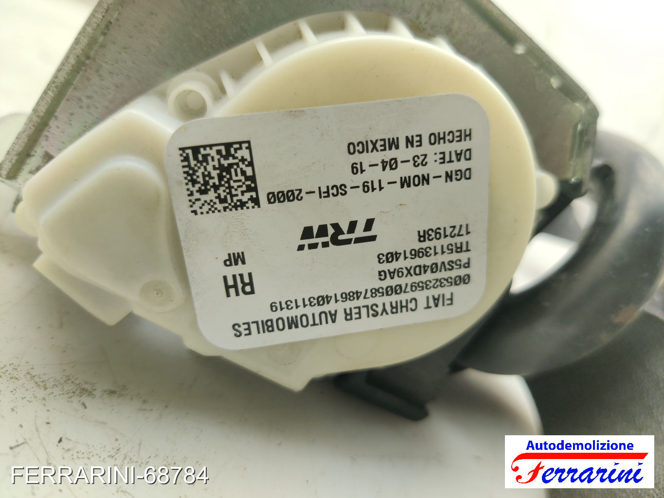 Cintura Di Sicurezza JEEP COMPASS M6, M7, MP, MV 2017-2023 destra, dx 12