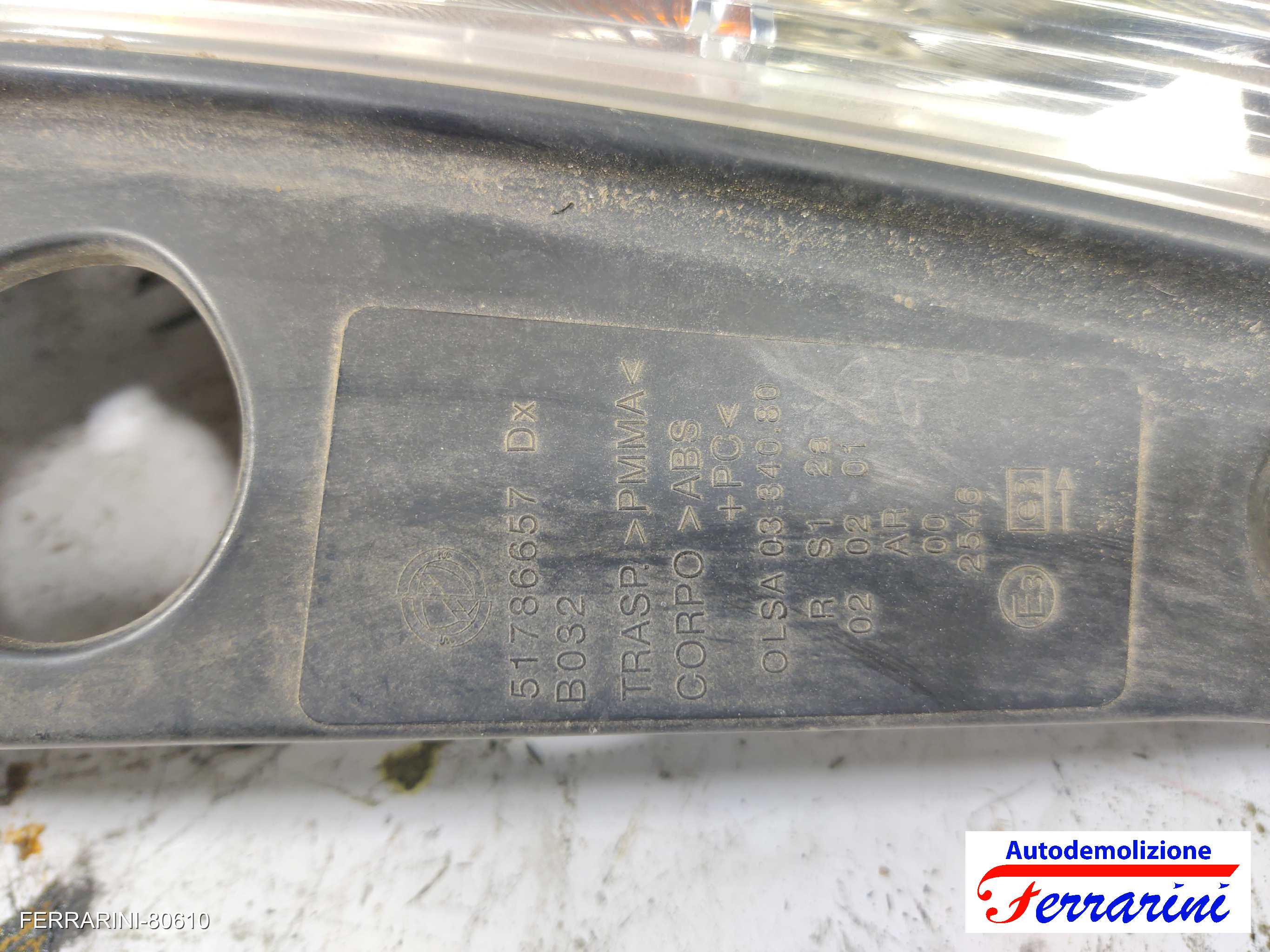 Fanalino Stop Posteriore LANCIA YPSILON 843 2010-2011 destro, dx 51786657