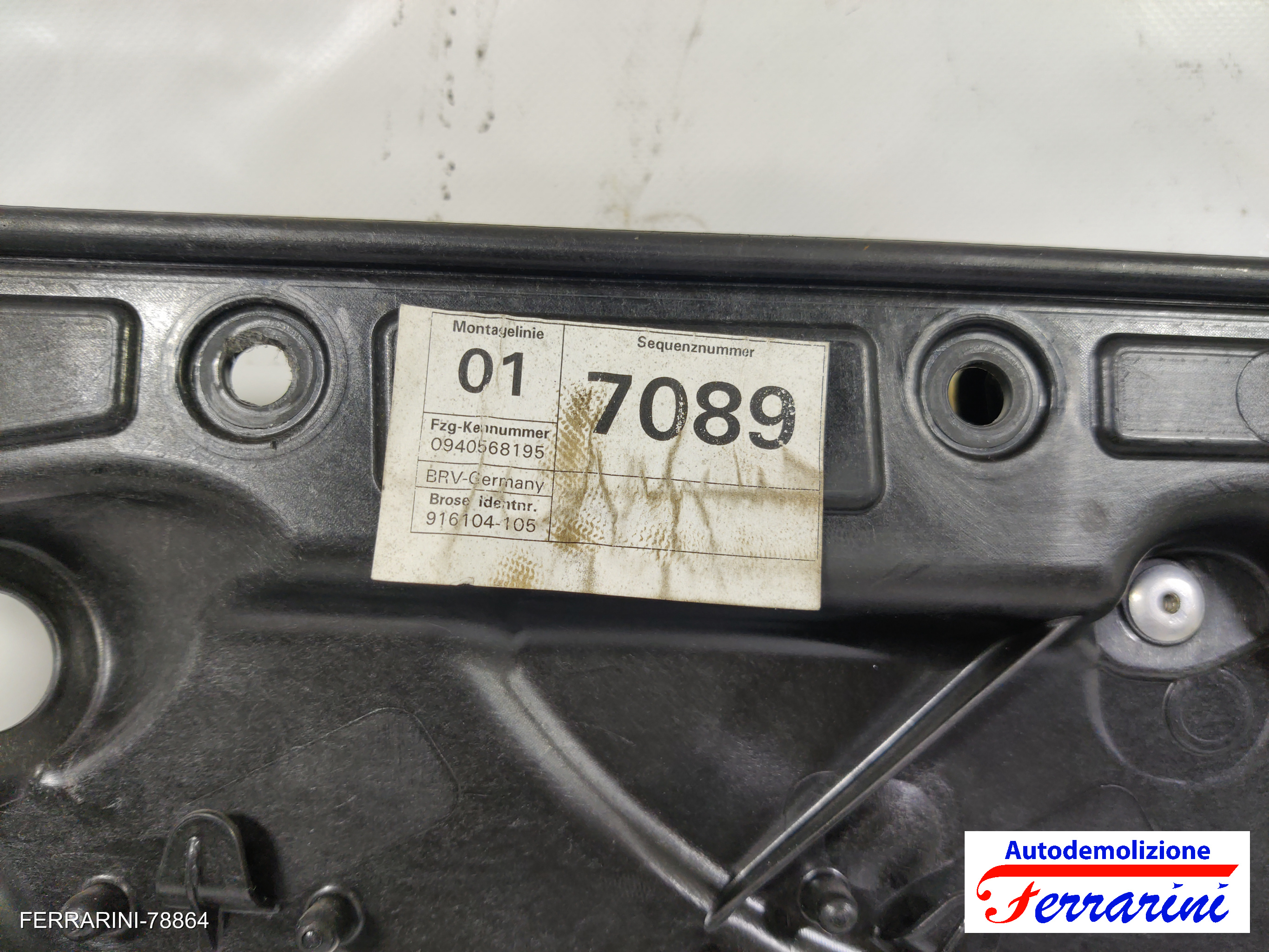 Alzavetro VW GOLF 6 5K1 2008-2013 sinistro, sx, posteriore, post 5K4839461A 9