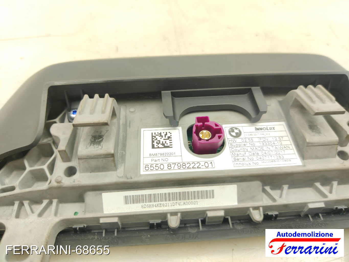 Display LCD navigatore BMW X1 F48 2015-2023 65508798222, BM879822201