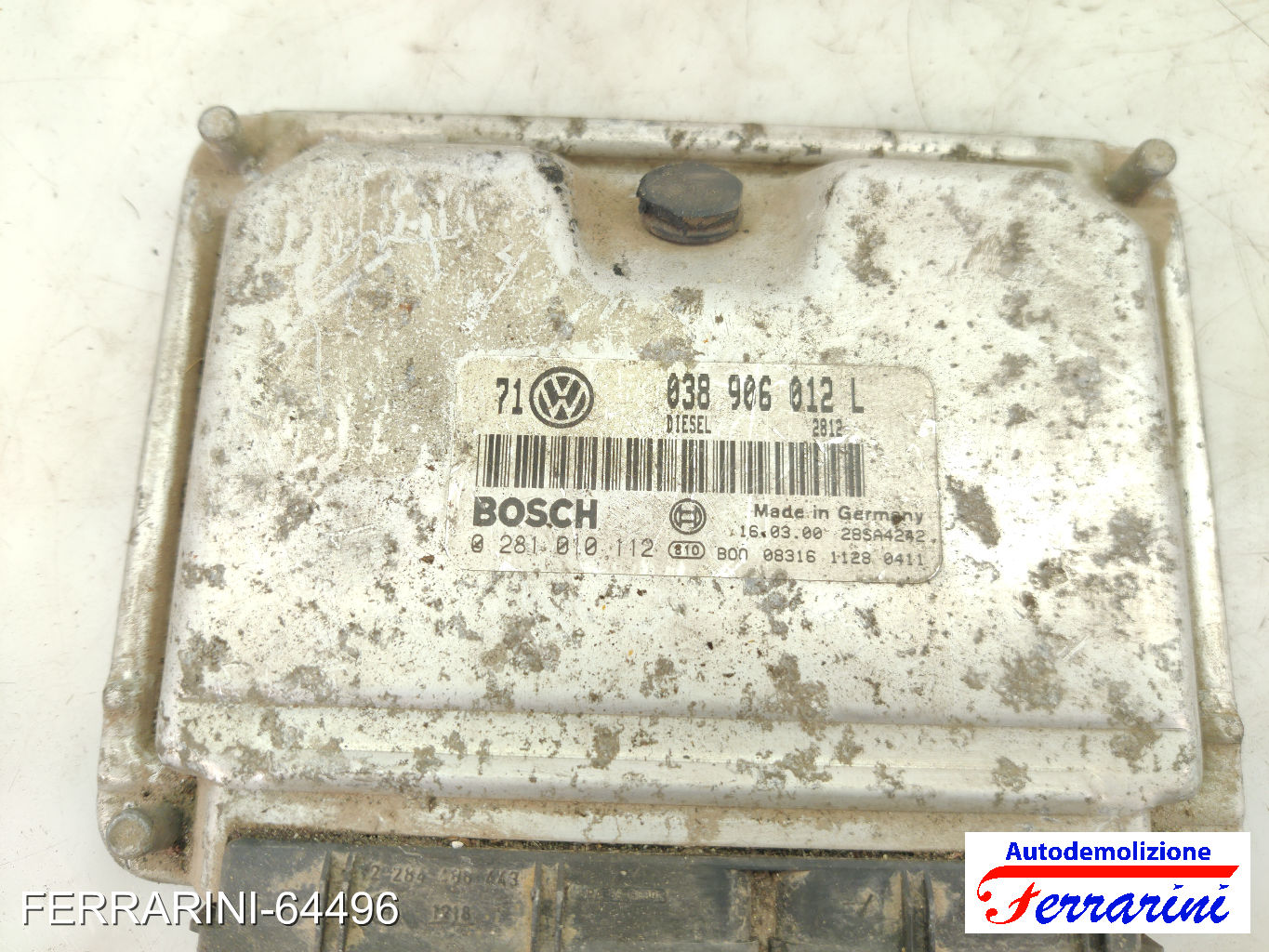 Centralina Motore SEAT LEON 1M1 1.9 TDI 1999-2006 038906012L, 0281010112