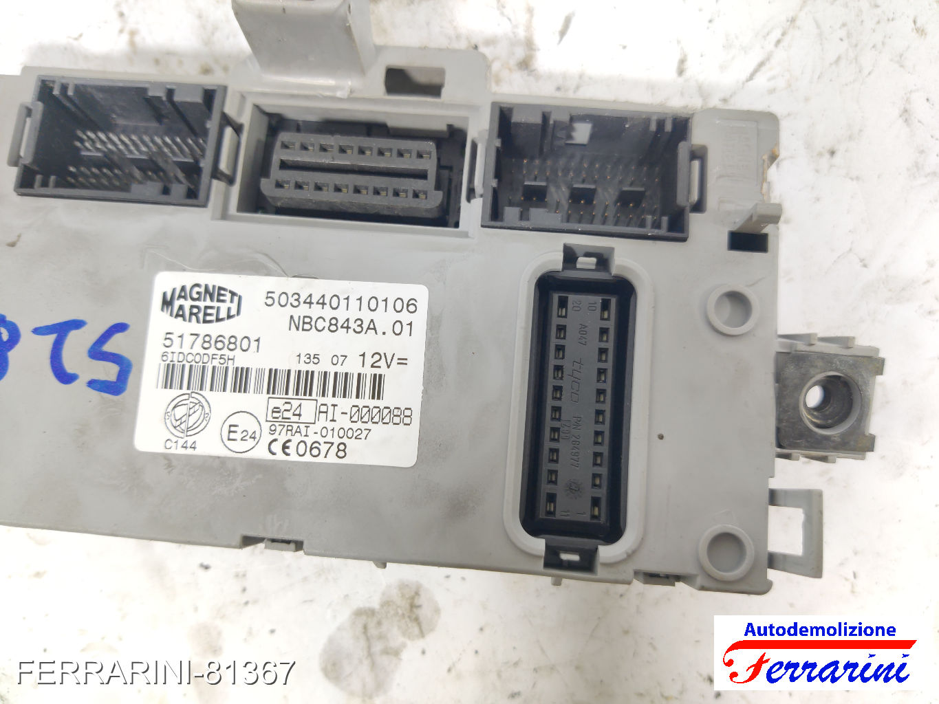Body Computer LANCIA YPSILON 843 1.2 2003-2011 9