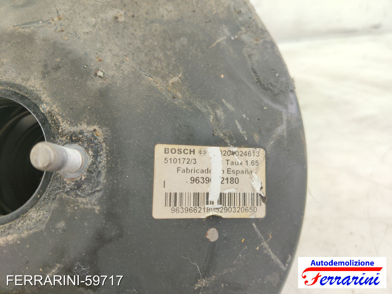 Servofreno PEUGEOT 307 3A/C 1.6 HDI 2005-2009 9639662180, 0204024613, 4535L7