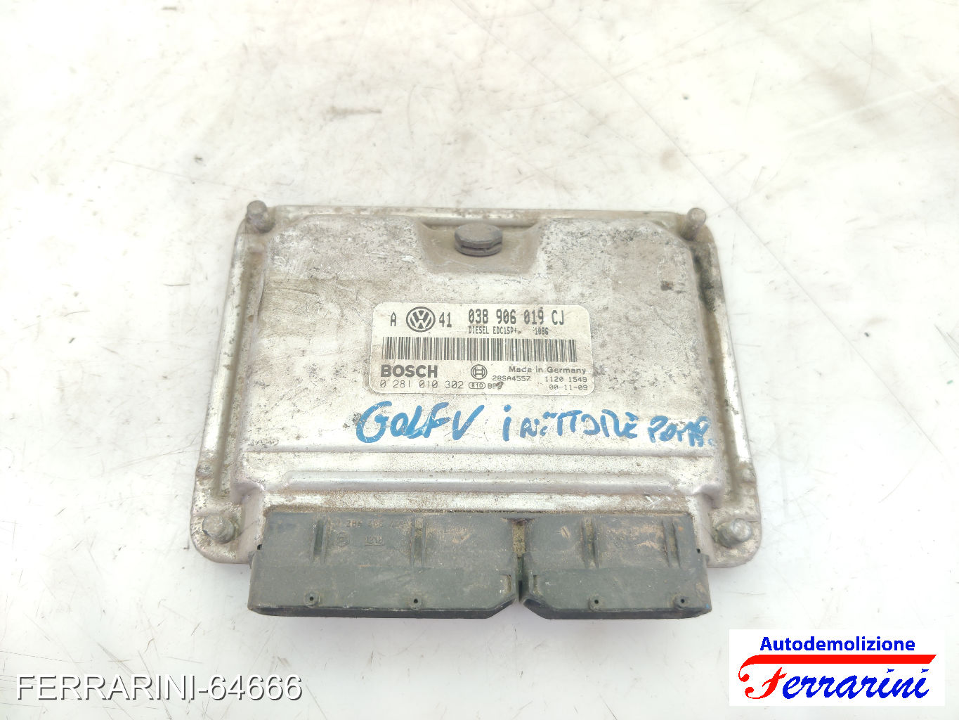 Centralina Motore VW GOLF 4 VARIANT 1J5 1.9 TDI 1999-2001 038906019CJ