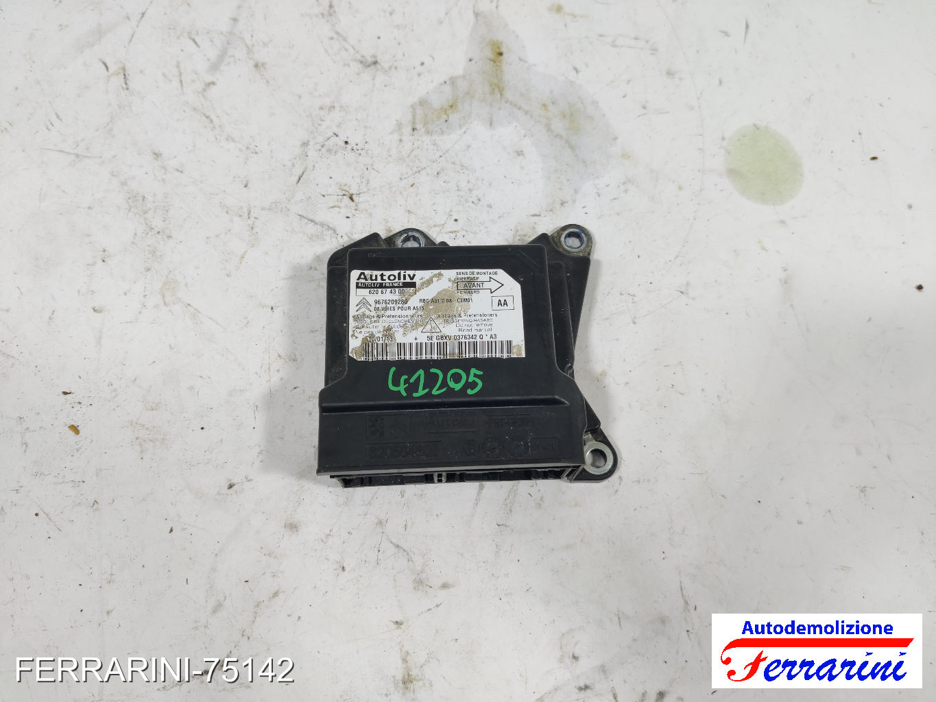 Centralina Airbag CITROEN C3 2 SC 2009-2013 9676209280, 620674300