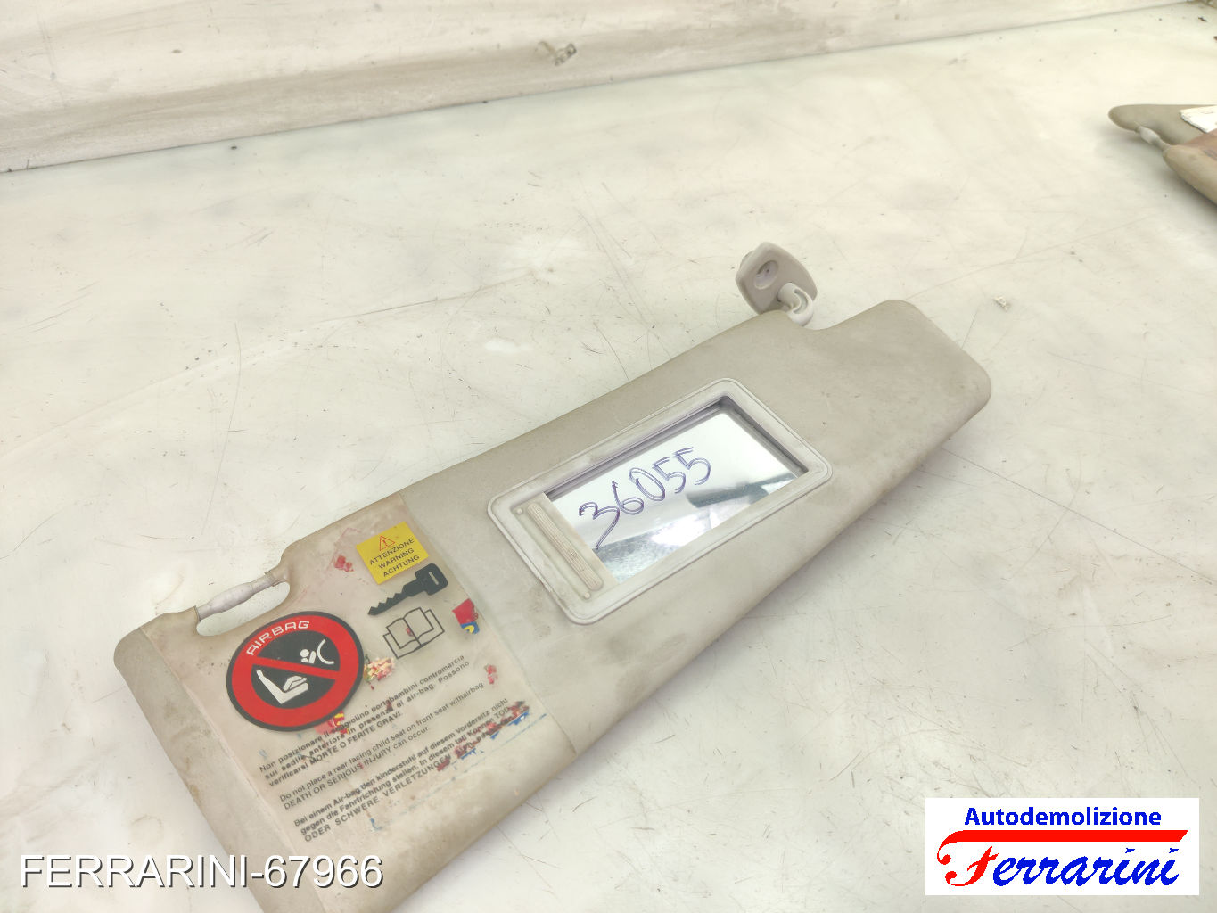 Aletta Parasole FIAT STILO SW 192 2005-2008 destro, dx 735411165, 36055 6