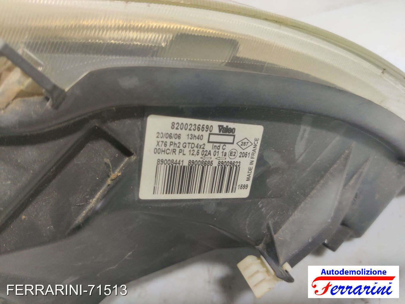 Faro Anteriore RENAULT KANGOO KC0/1 2001-2023 sinistro, sx 8200236690 9