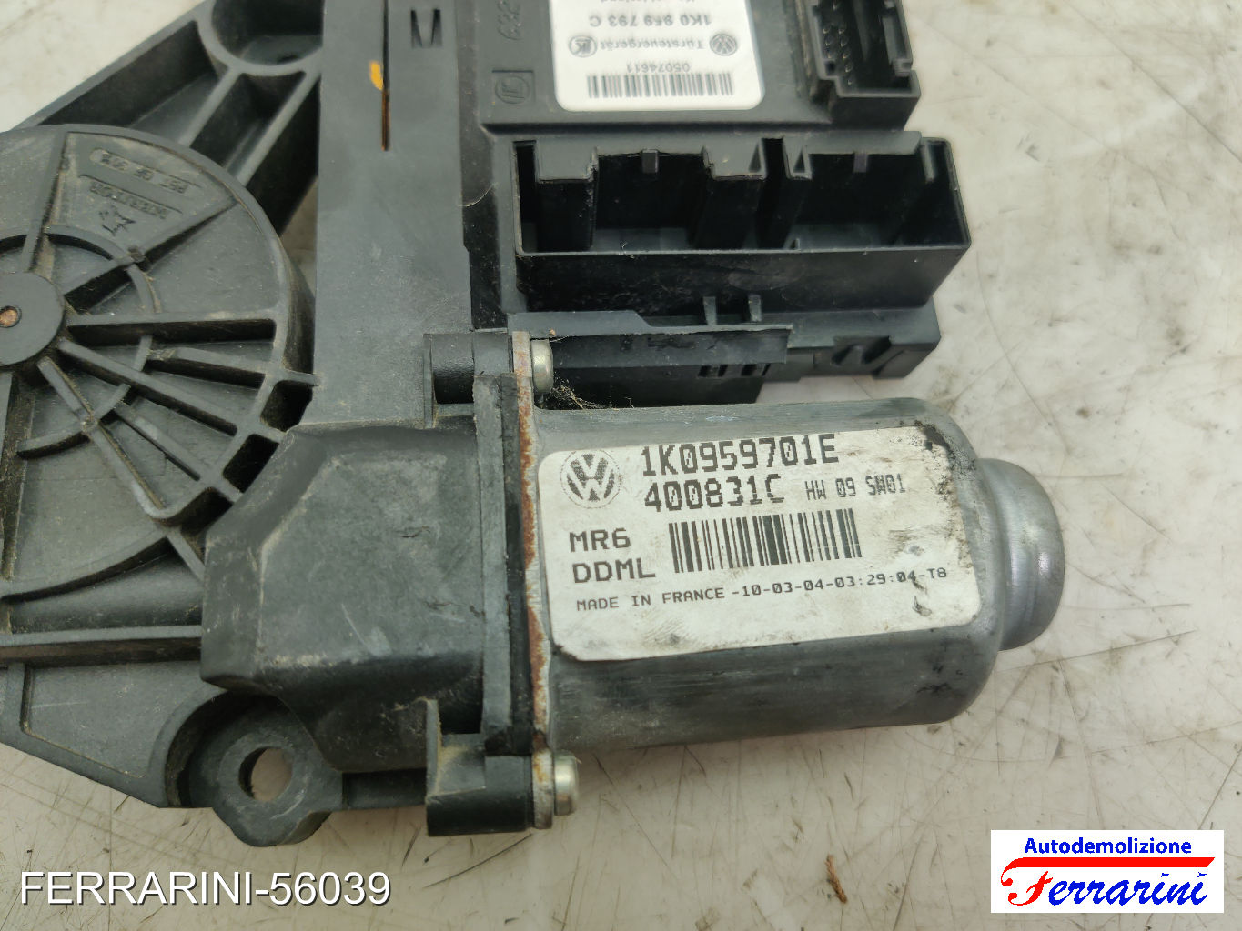 Motorino Alzavetro VW GOLF 5 1K1 1.9 TDI 2003-2008 1K0959701E, 1K4837401B 7