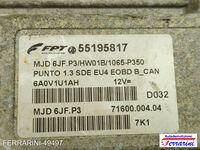 Centralina Motore FIAT PUNTO 188 1.3 JTD 16V 2003-2012 55195817, MJD6JFP3