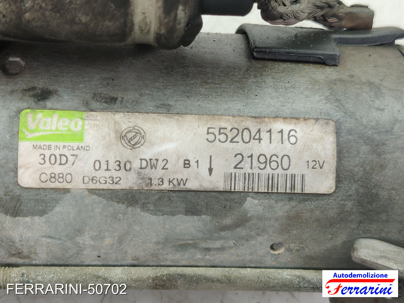 Motorino Avviamento LANCIA MUSA 350 1.3 D MULTIJET 2006-2012 55204116, 51880229