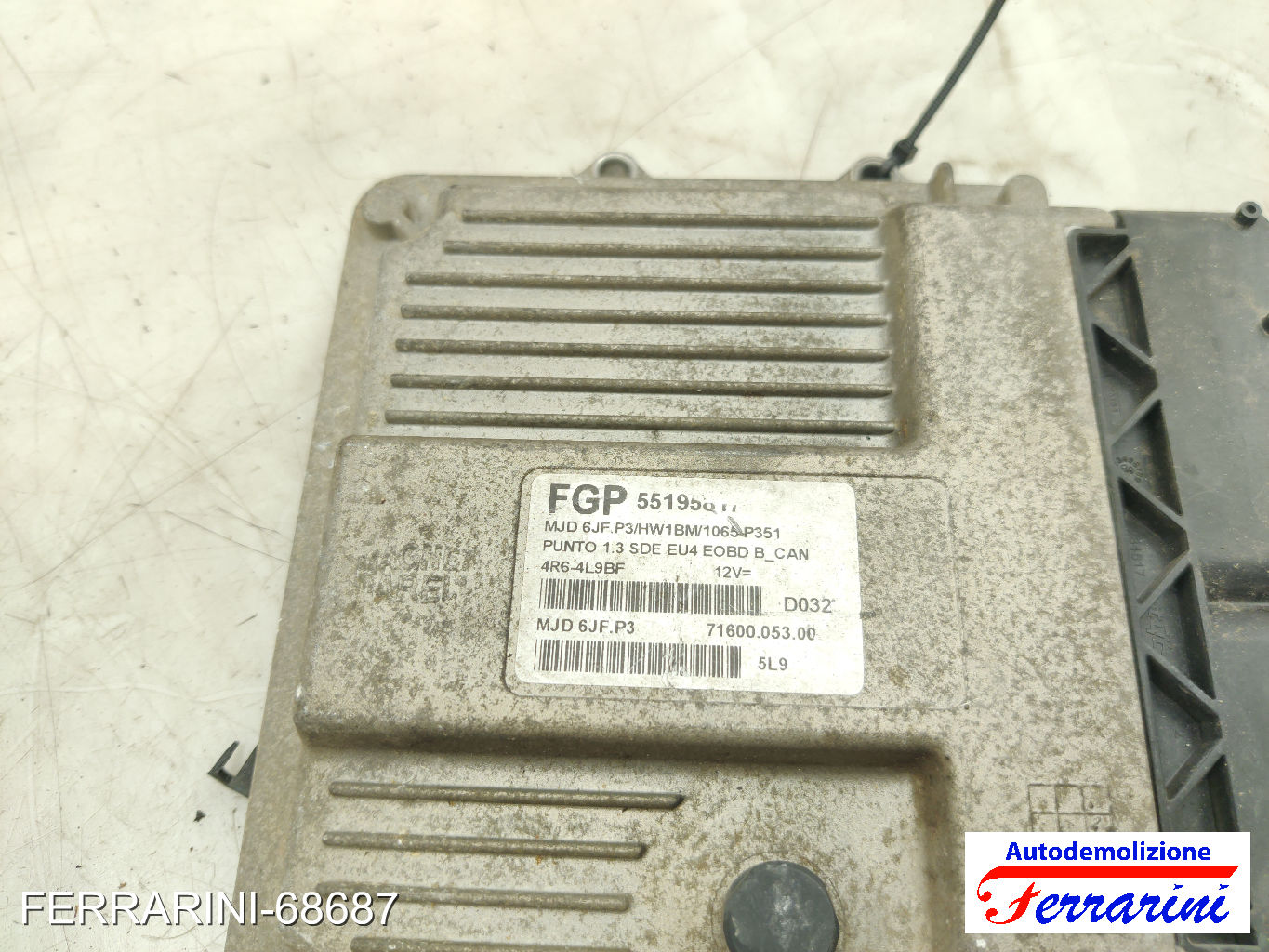 Centralina Motore FIAT PUNTO 188 1.3 JTD 16V 2003-2012 55195817, 55186608 7