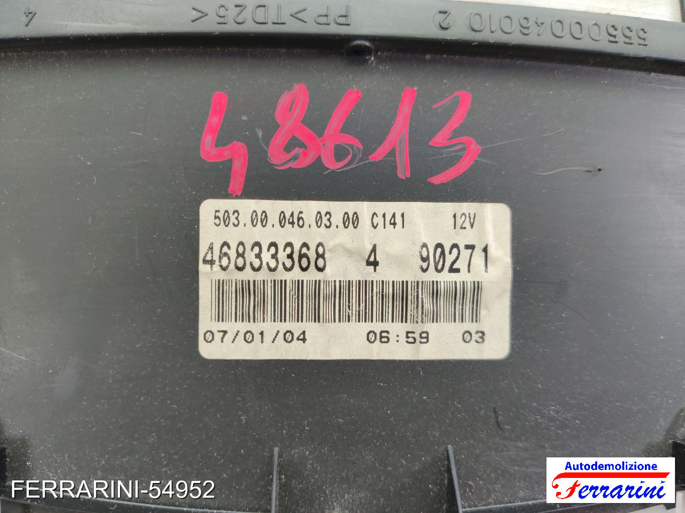 Quadro Contachilometri FIAT PUNTO 188 1.2 60 1999-2010 46833368, 503000460300