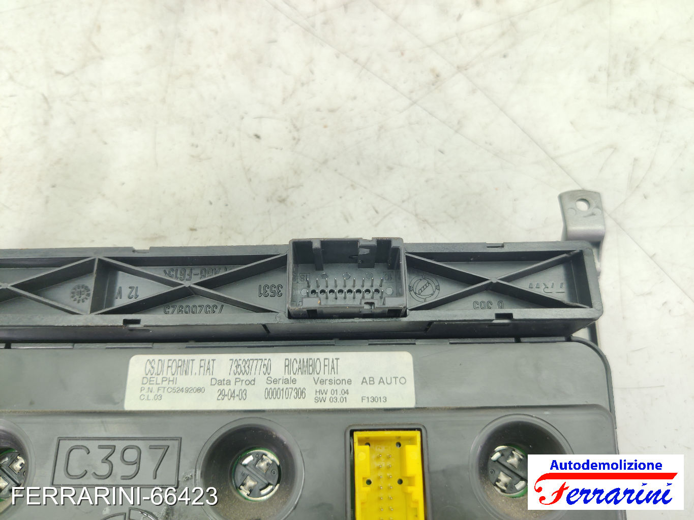 manuale Centralina Clima Stufa ALFA ROMEO 147 937 2001-2010 735337775 7