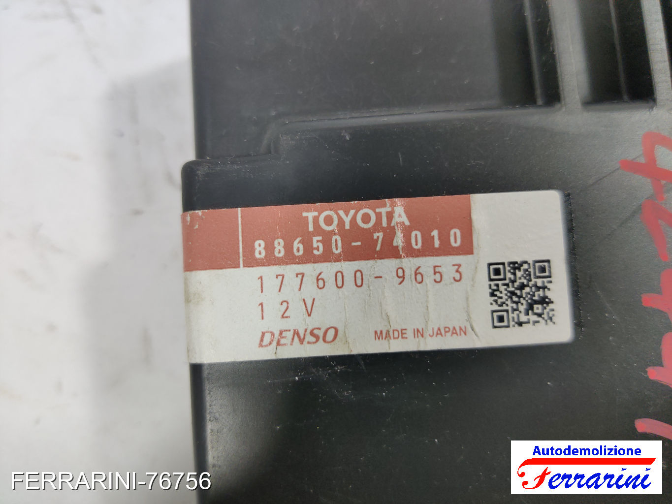 Centralina aria condizionata TOYOTA IQ J1 1.0 2009-2015 8865074010, 1776009653