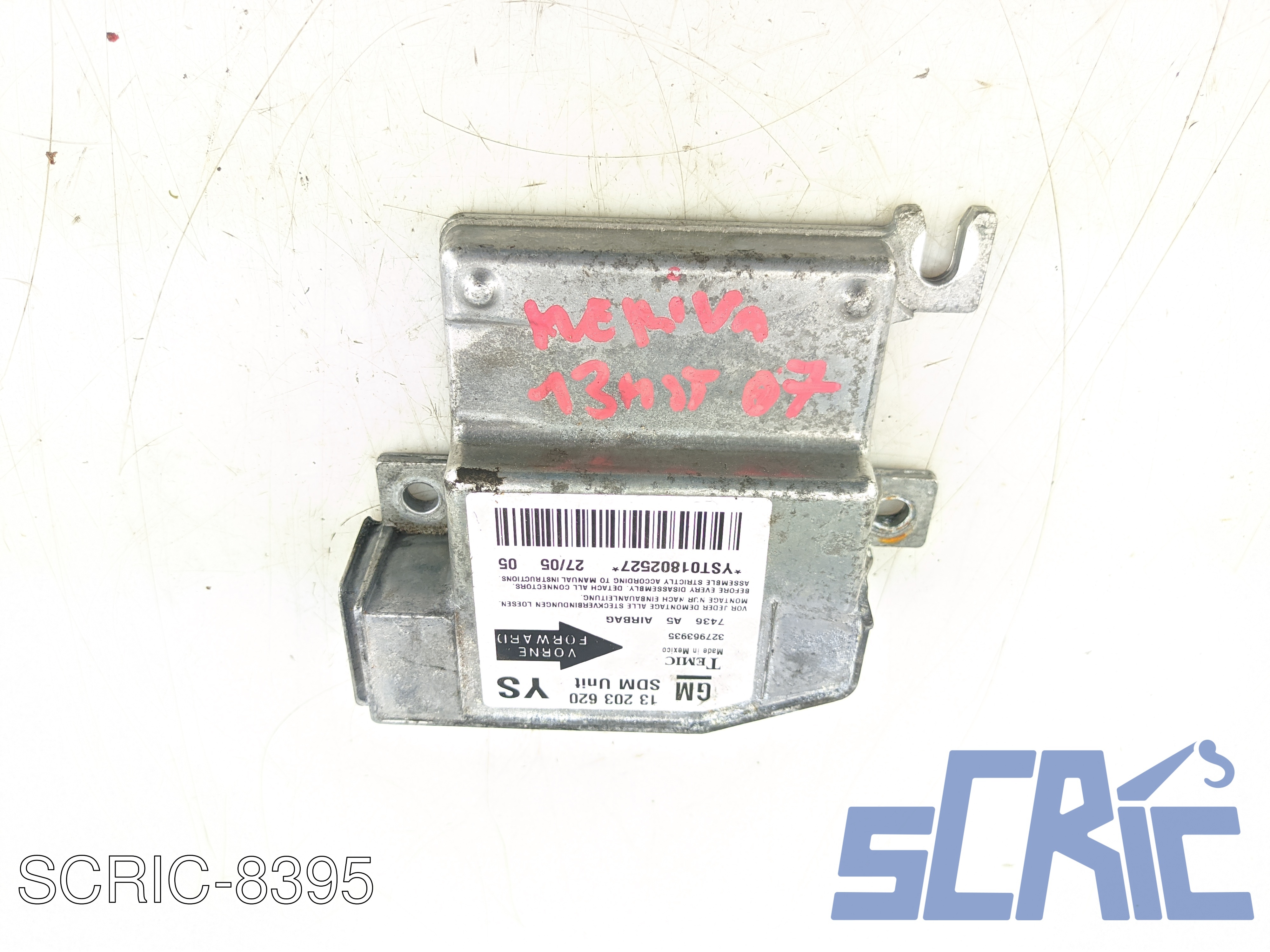 Centralina Airbag OPEL MERIVA A X03 2003-2010 13203620, 327963935, YSTO1802527