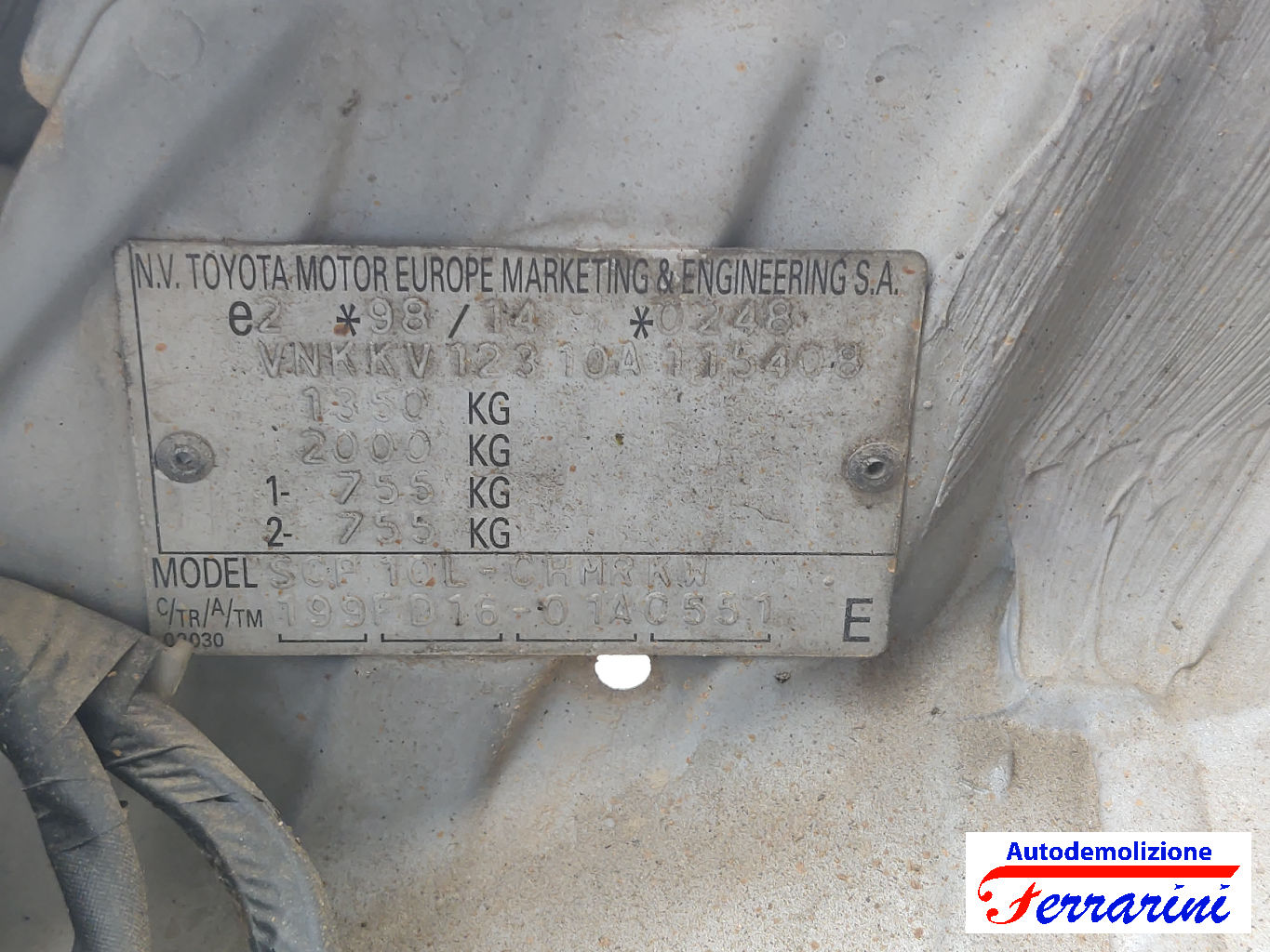 Toyota Yaris P1 1.0 68CV 1999-2005