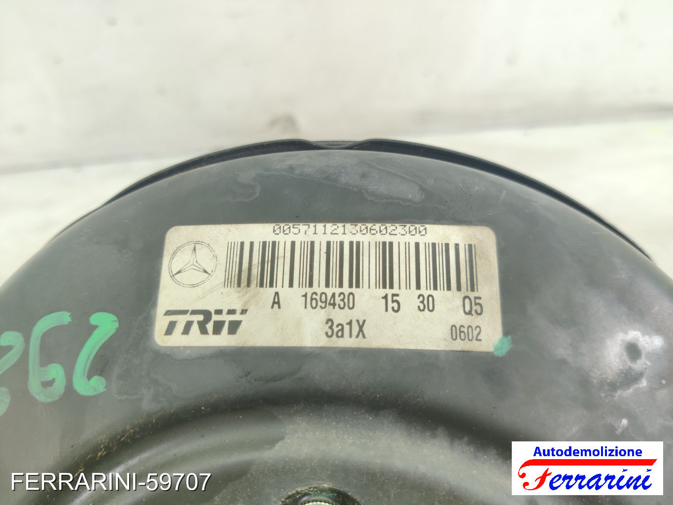 Servofreno MERCEDES CLASSE A W169 A 180 2009-2012 A1694301130, A1694300230 6