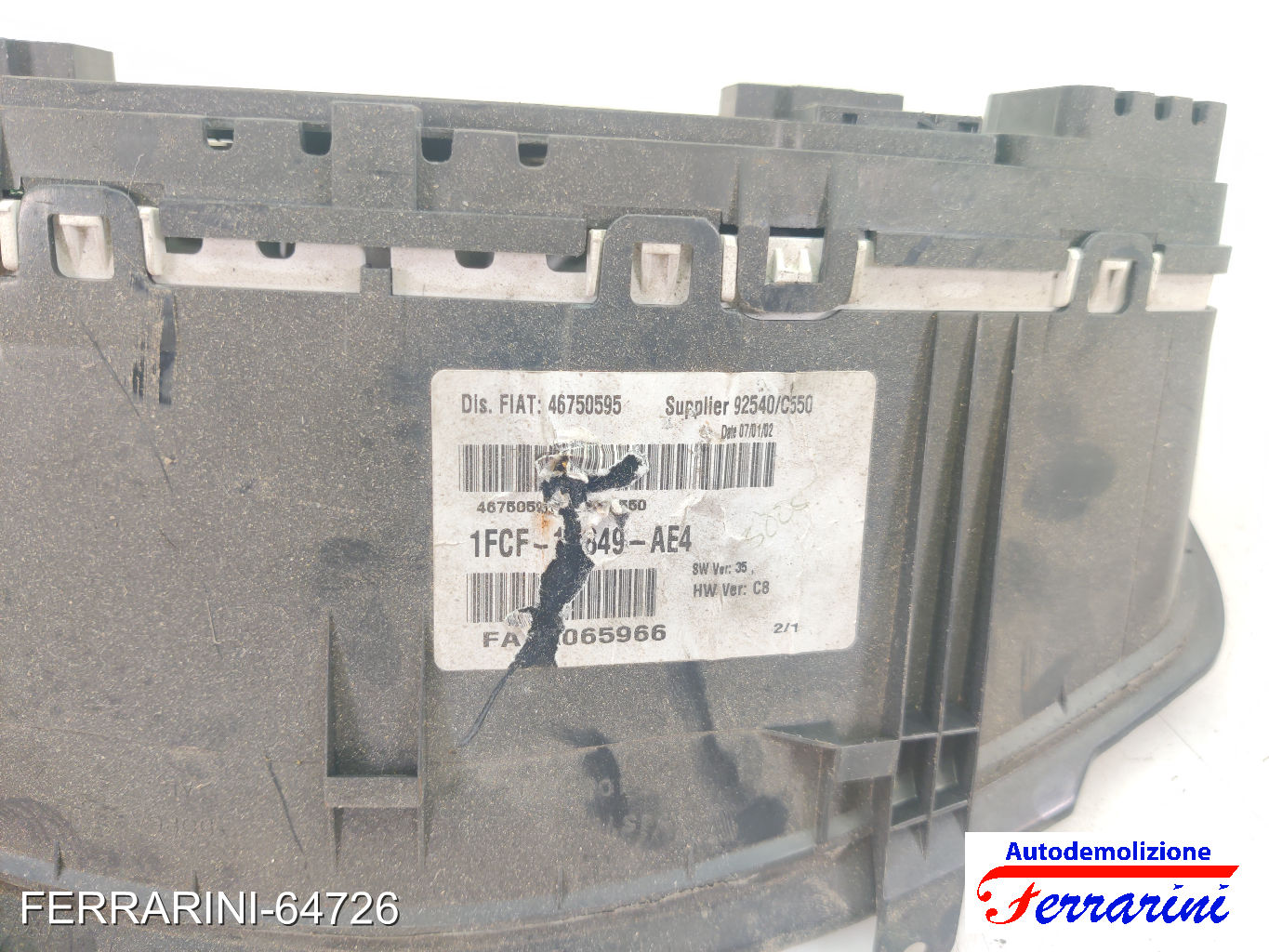 Quadro Contachilometri FIAT STILO 192 1.2 16V 2002-2006 46750595 10
