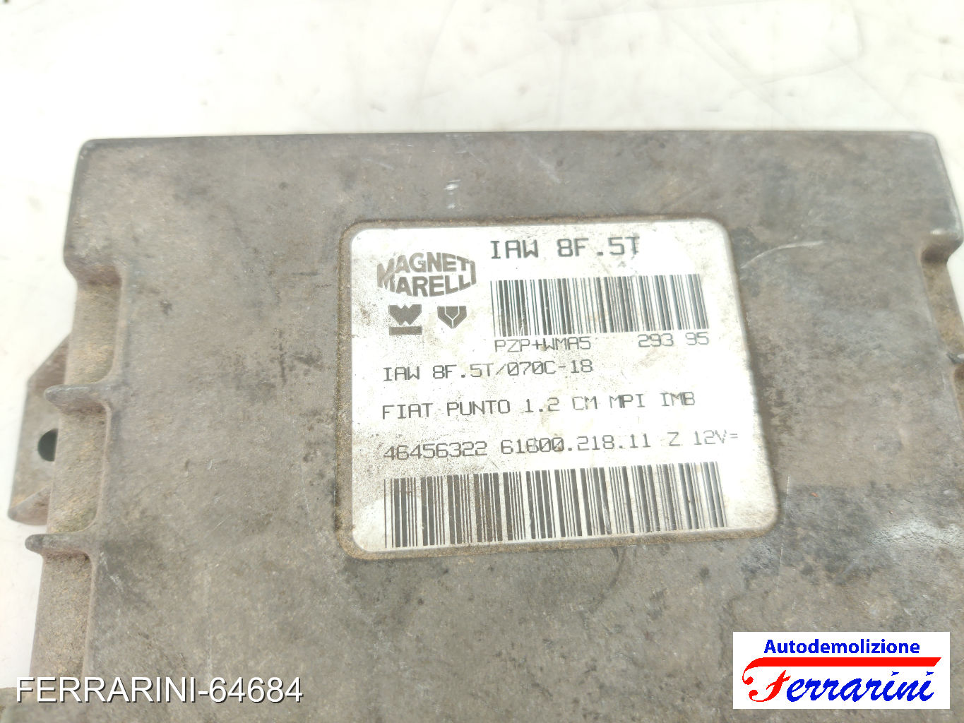 Centralina Motore FIAT PUNTO 176 60 1.2 1993-1999 46456322, 26160021811 6