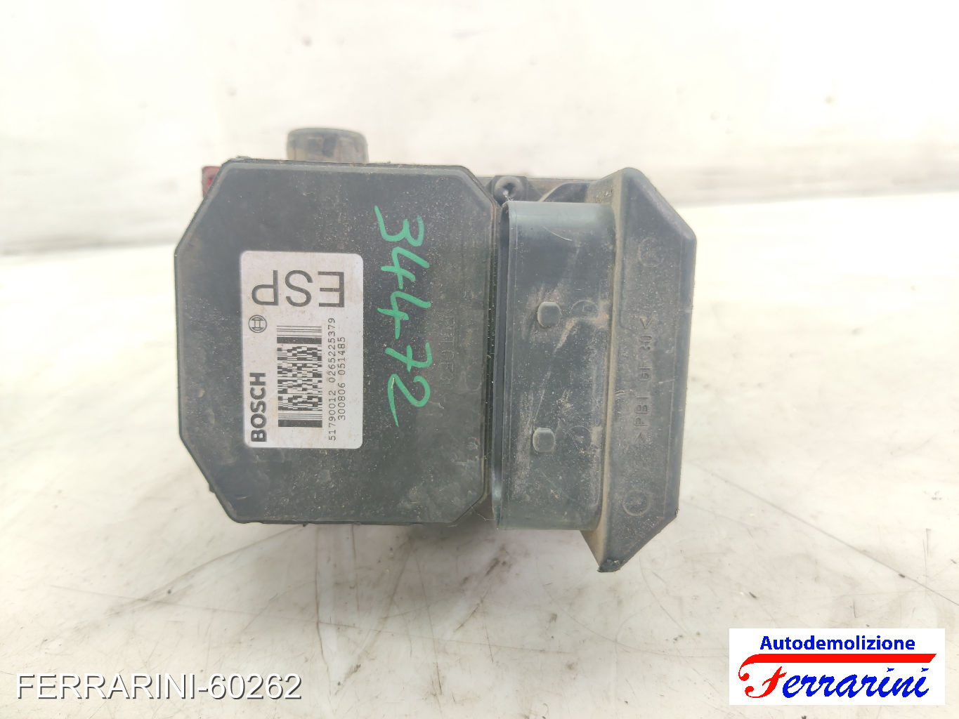 Centralina Pompa Abs FIAT MULTIPLA 186 1.9 JTD 2002-2010 51790012, 0265225379 8
