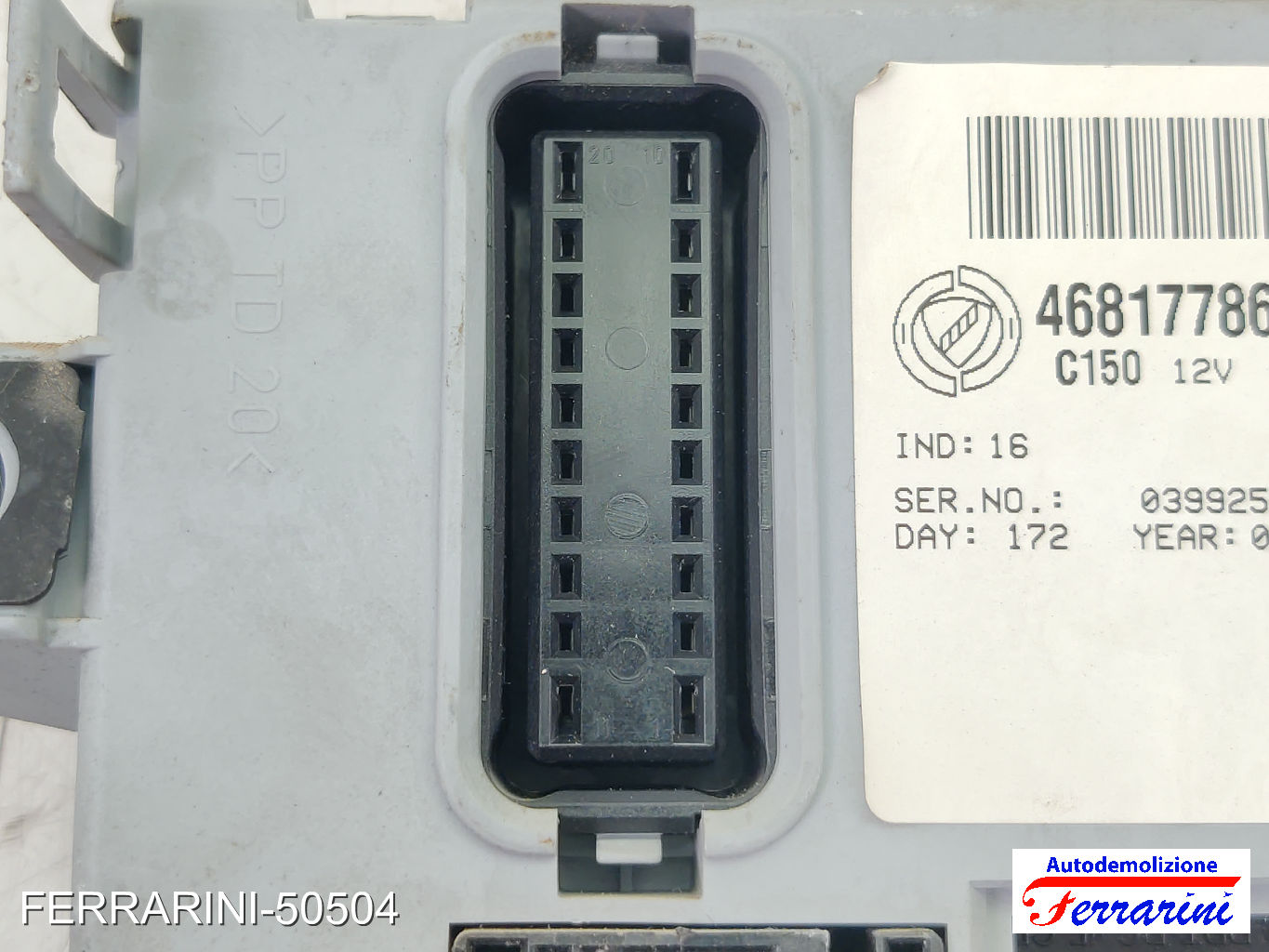 Body Computer FIAT PUNTO 176 60 1.2 1993-1999 46817786