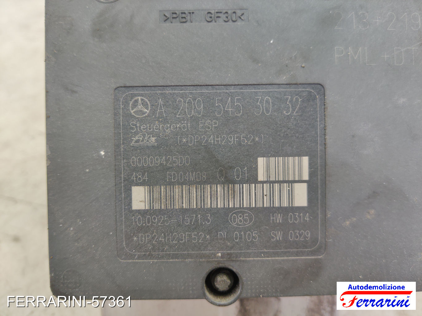 Centralina Pompa Abs MERCEDES CLASSE C W203 C 220 CDI 2000-2007 A0054310812