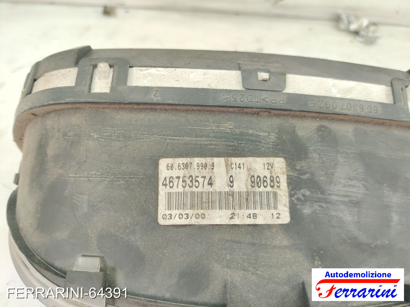 Quadro Contachilometri FIAT PUNTO 188 1.2 16V 80 1999-2006 46753574, 6063079909 6