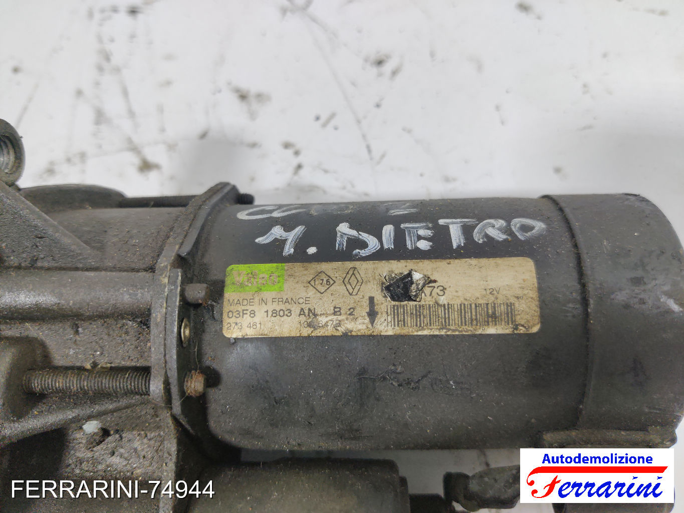 Motorino Avviamento RENAULT CLIO 2 BB, CB 1.2 1998-2010 7700871057, 03F81803ANB2