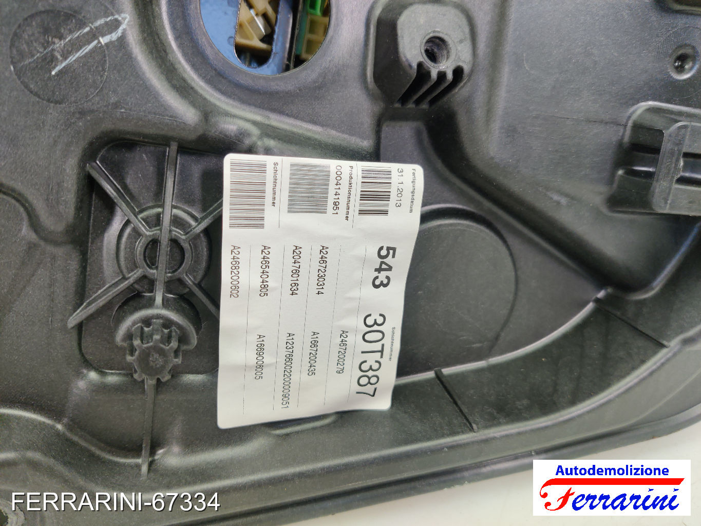 Motorino Alzavetro MERCEDES CLASSE B W242, W246 B 180 CDI 2011-2014 2467200279 6