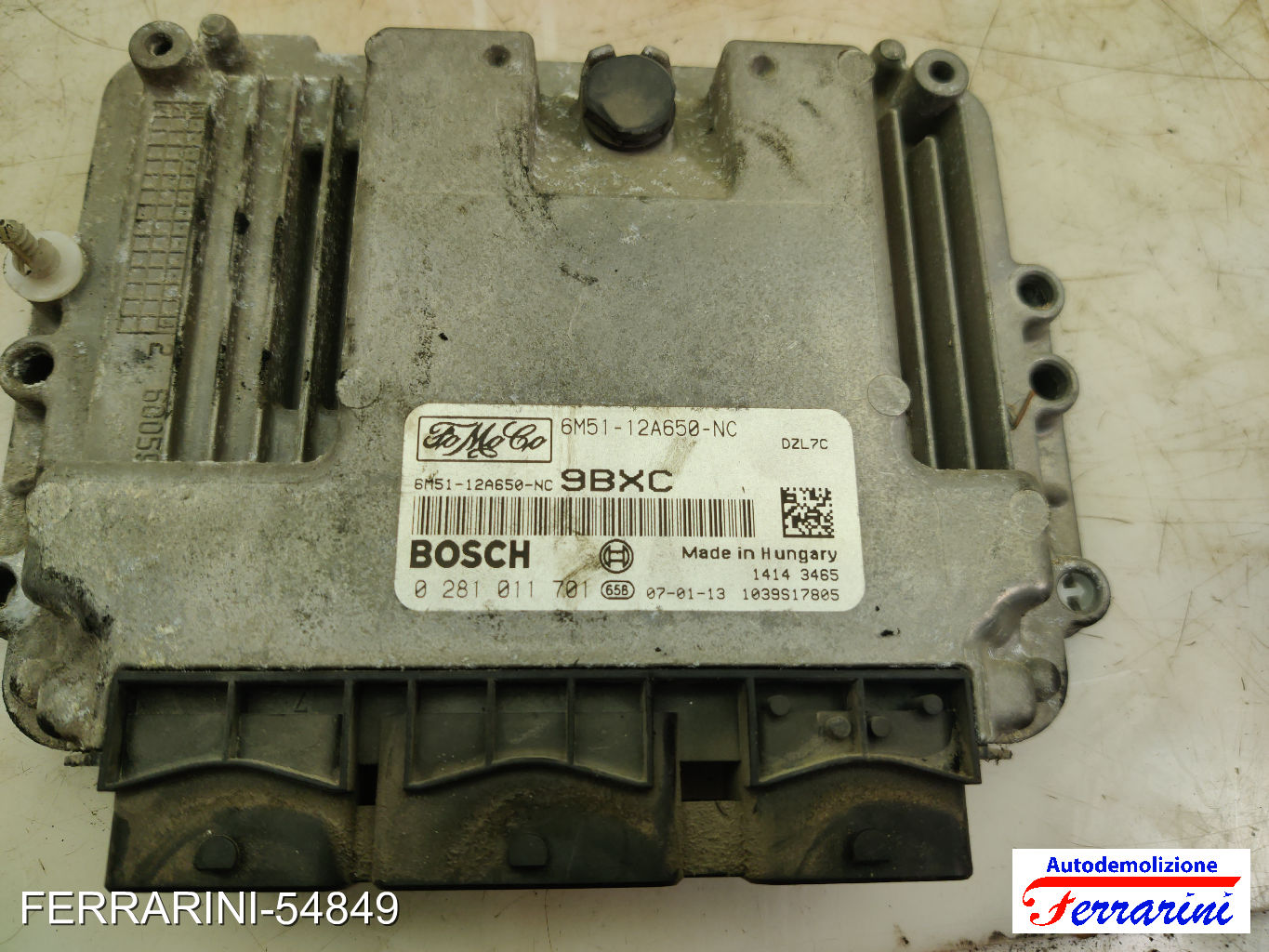 Centralina Motore FORD FOCUS 2 DA, DP, HCP 1.6 TDCI 2005-2012 0281011701, 9BXC