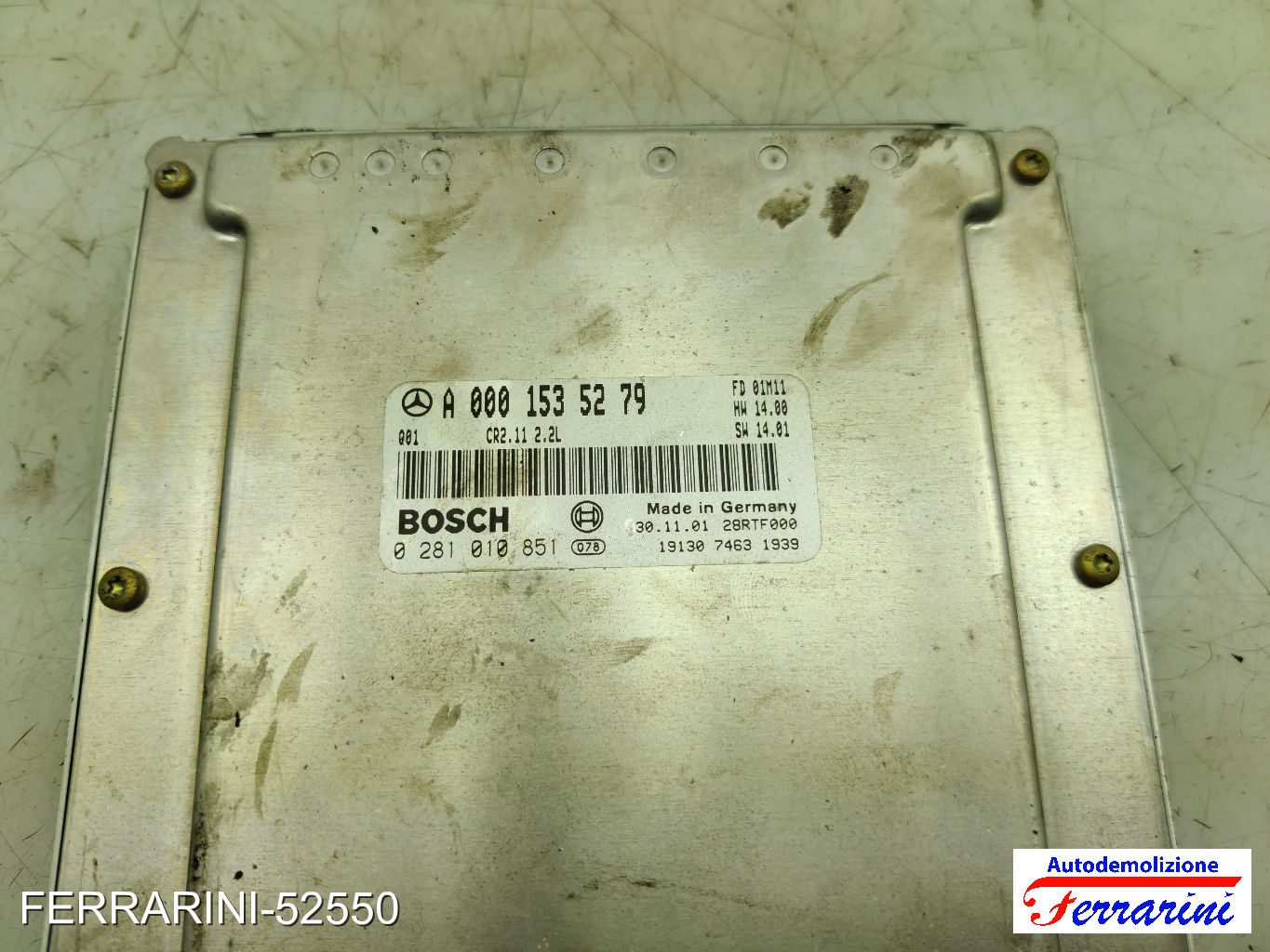 Centralina Motore MERCEDES CLASSE C W203 C 220 CDI 2000-2007 0281010851
