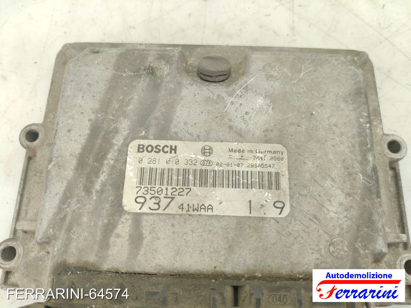 Centralina Motore ALFA ROMEO 147 937 1.9 JTD 2001-2010 73501227, 55185365