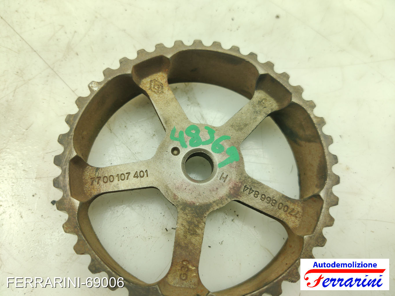Puleggia Albero A Camme RENAULT EXPRESS F40, G40 1.9 D 1994-1998 7700107401 7
