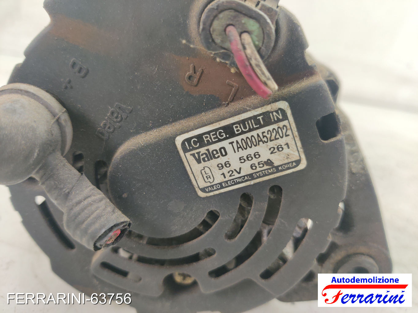 Alternatore DAEWOO MATIZ M100, M150 0.8 1998-2002 96566261, 96380673 6