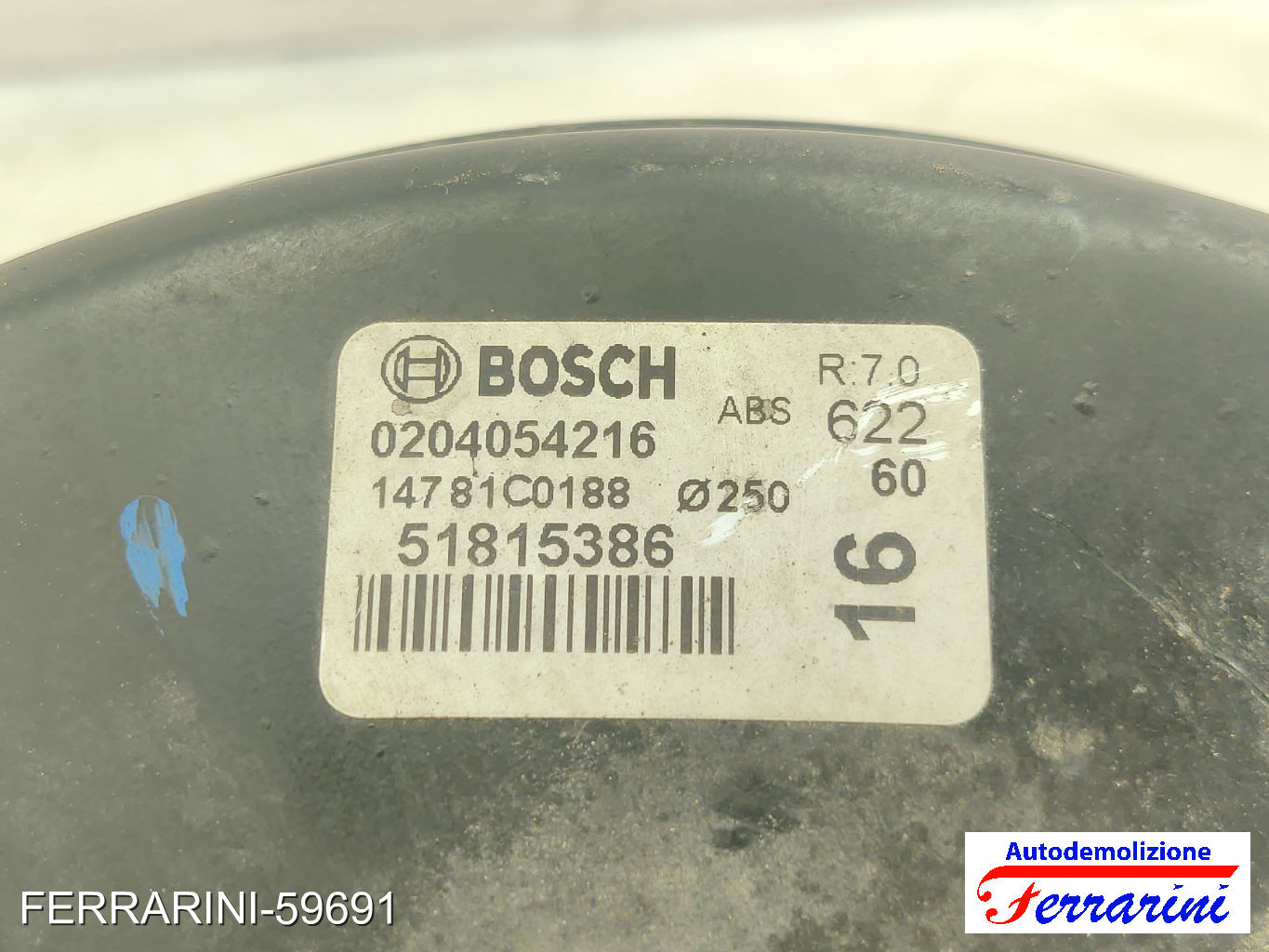 Servofreno LANCIA DELTA 3 844 2.0 D MULTIJET 2008-2014 51815386, 0204054216